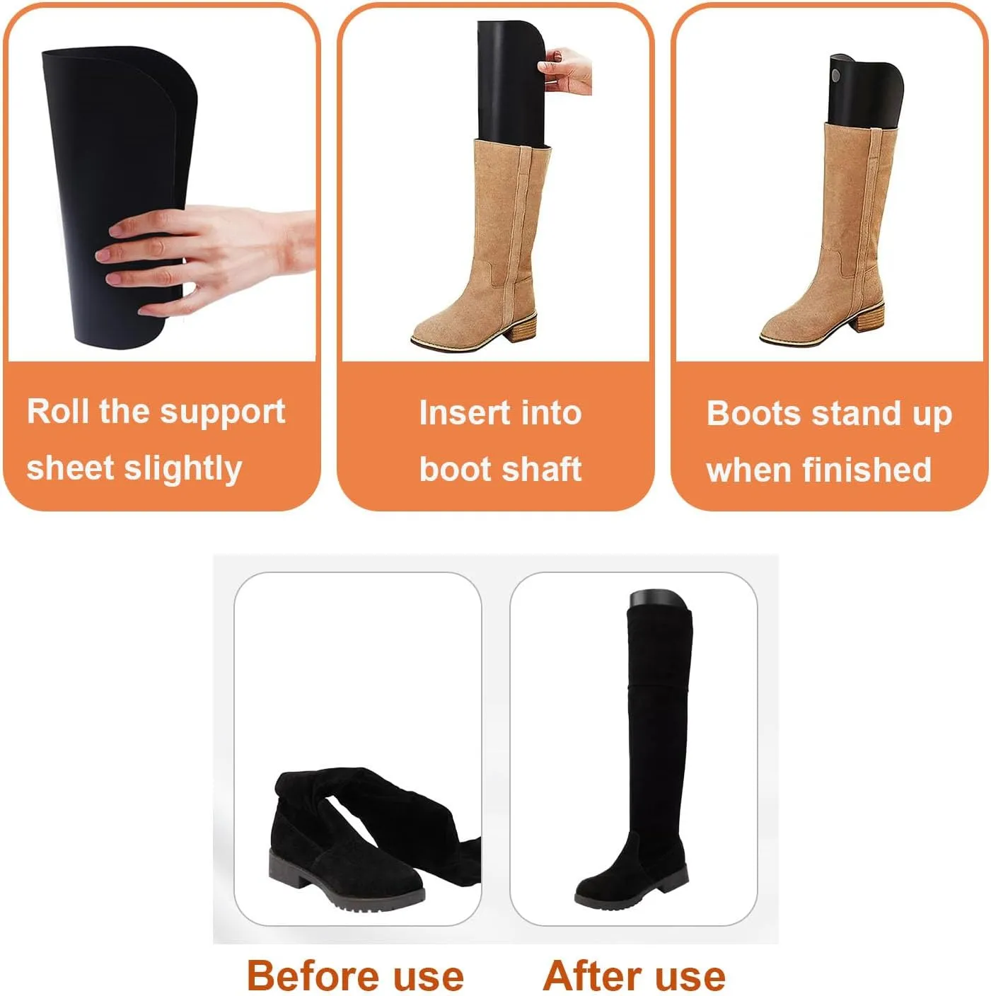 3-Pack Boot Bags & Boot Trees for Cowboy Boot Storage Portable Dust-proof Boot Bag for Travel Tall Boot Bag for Storage