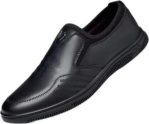ADMLZQQ Men's Dress Shoes Leather Formal Shoes Oxfords Business Shoe Slip on Non-Slip Shoe