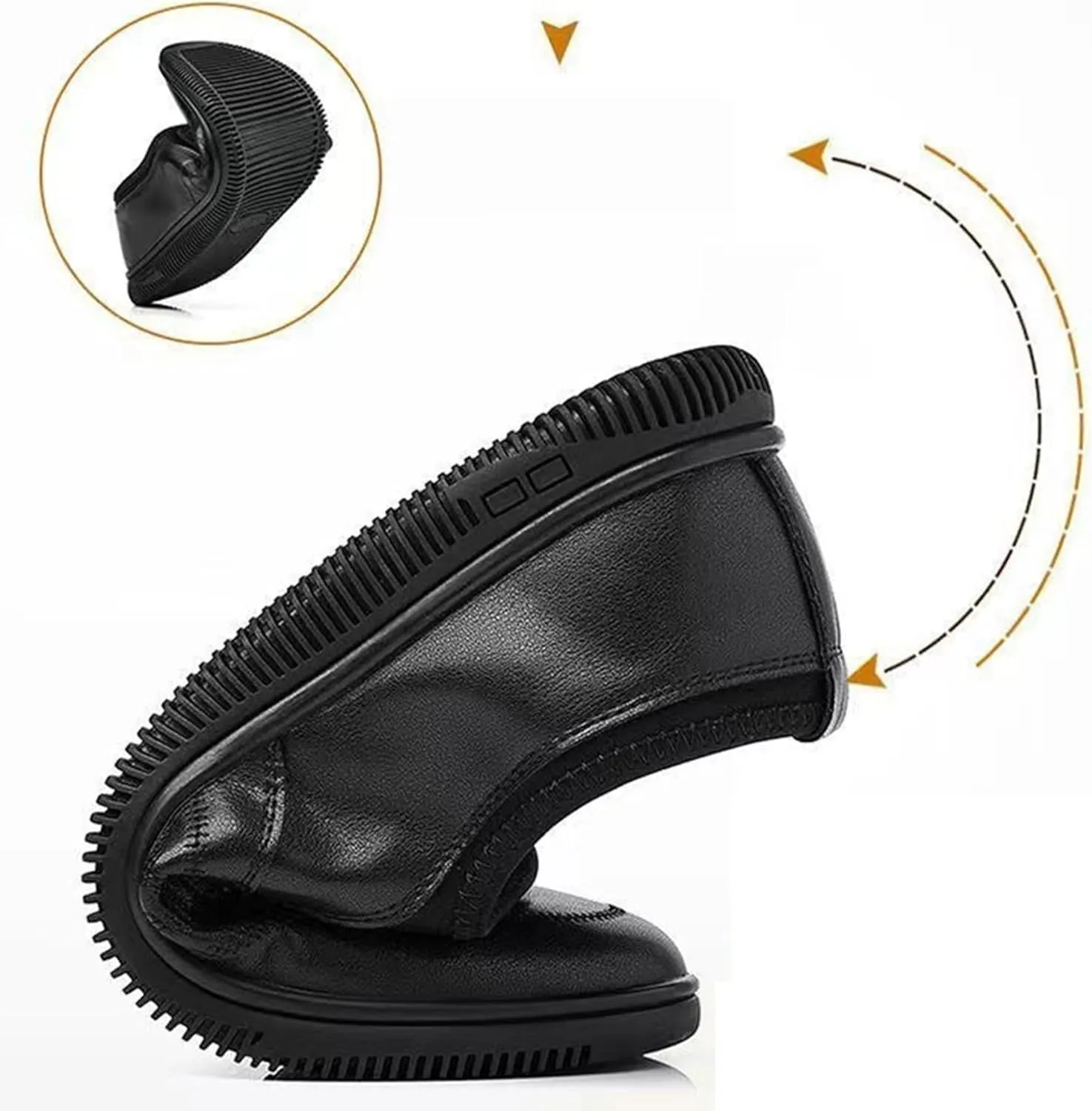 ADMLZQQ Men's Dress Shoes Leather Formal Shoes Oxfords Business Shoe Slip on Non-Slip Shoe
