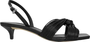 Alessia Kitten Sandal - Black
