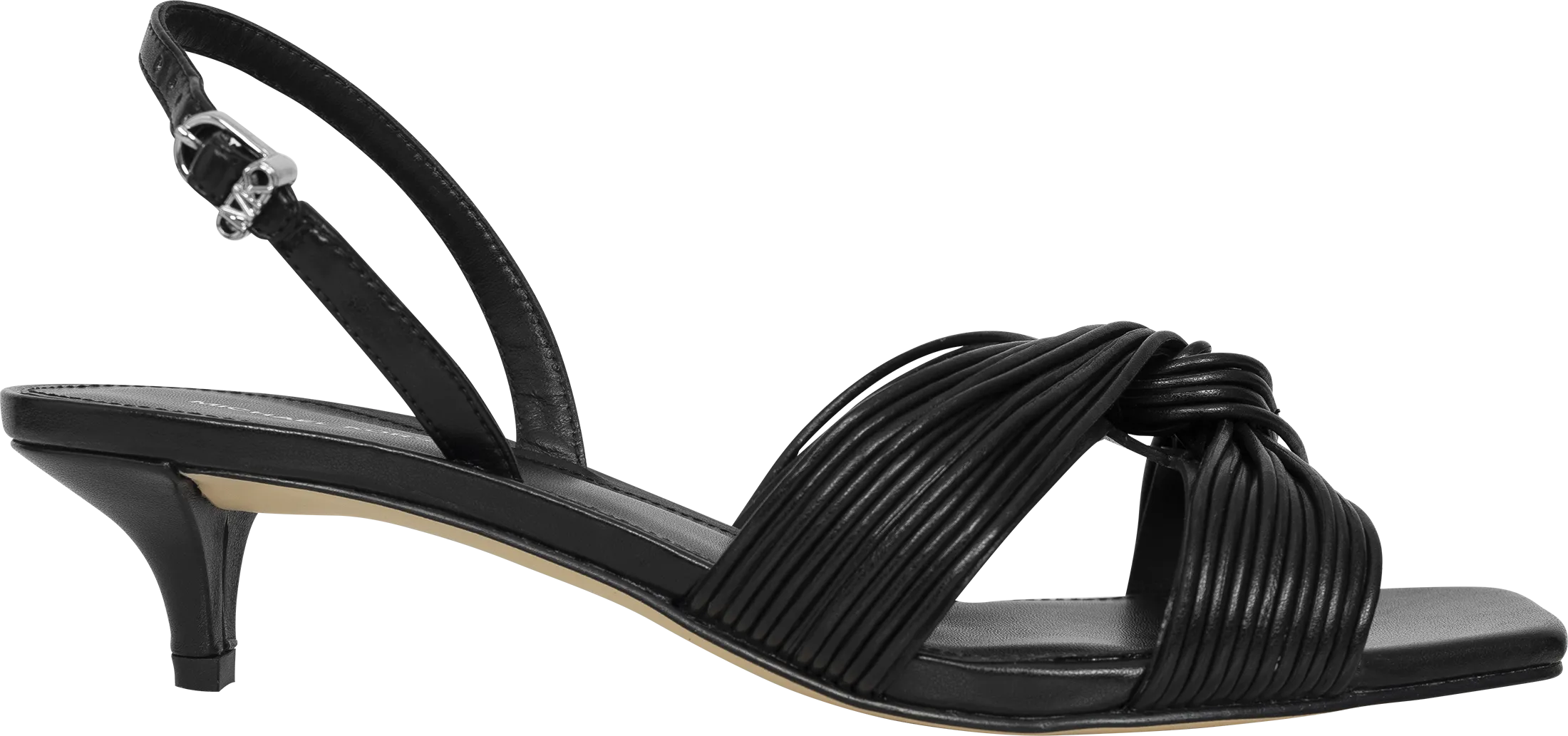Alessia Kitten Sandal - Black