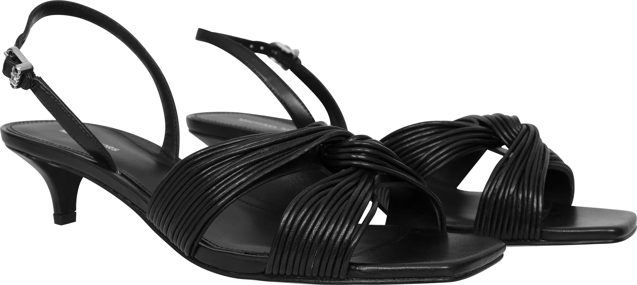 Alessia Kitten Sandal - Black