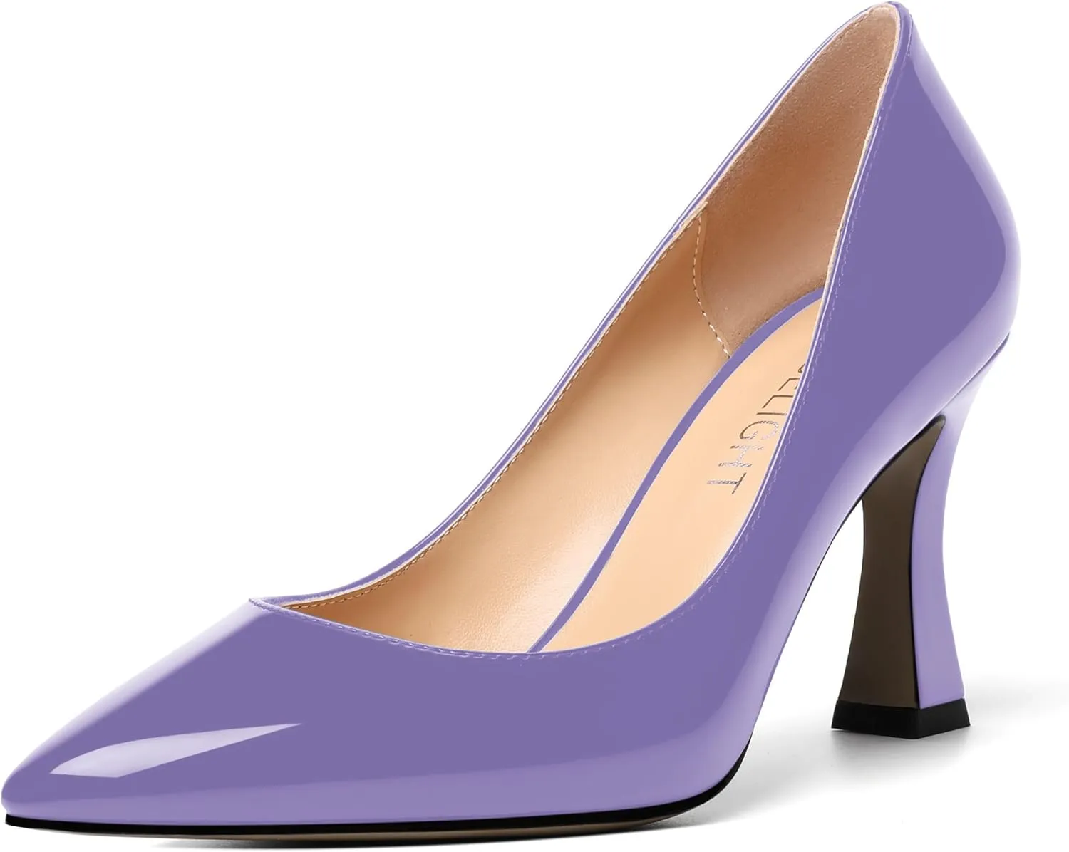 AMBELIGHT Womens Slip On Dress Pointed Toe Suede Wedding Stiletto High Heel Pumps Shoes 3.3 Inch