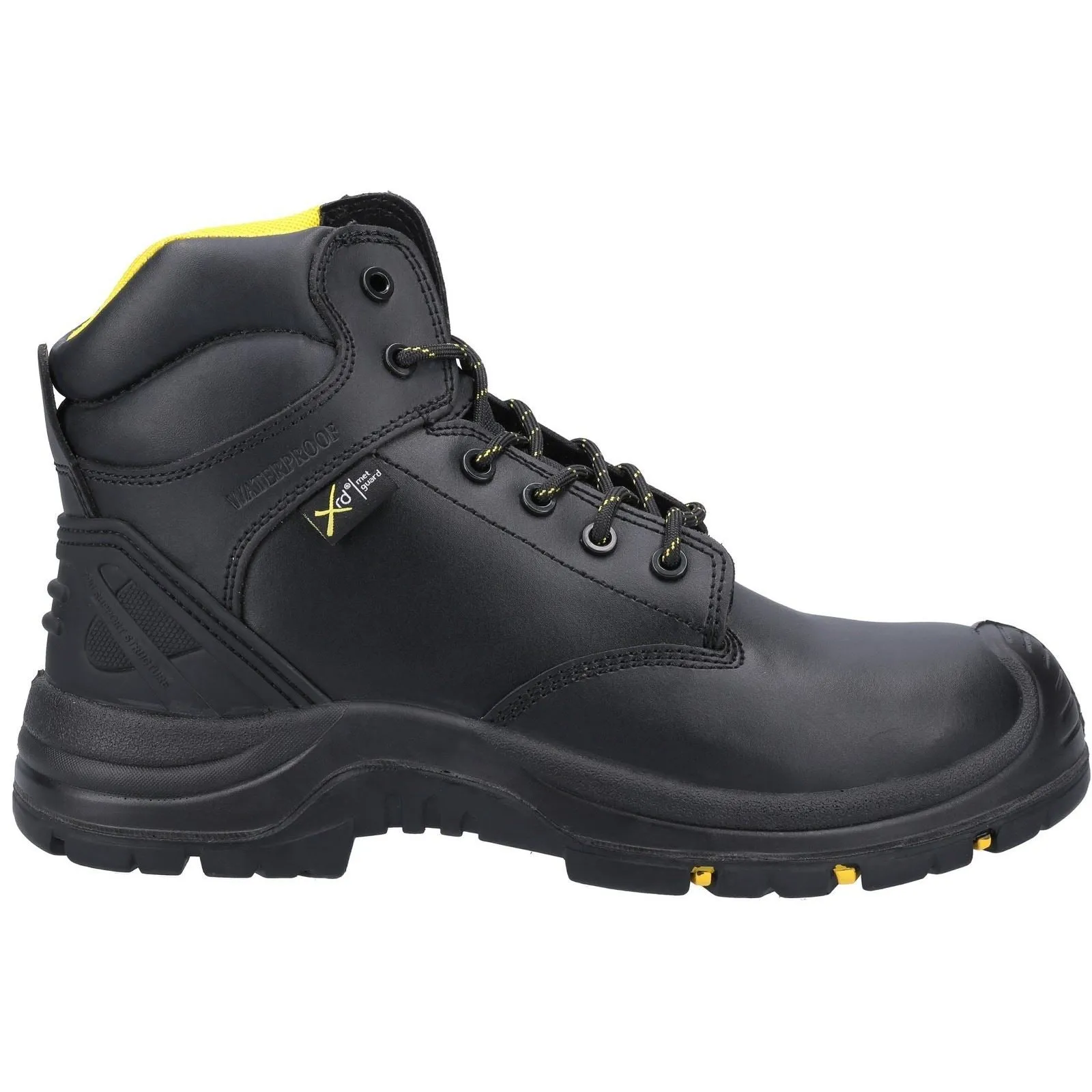 Amblers Safety Unisex AS303C Wrekin Metal Free Metatarsal Waterproof Safety Boot in Black