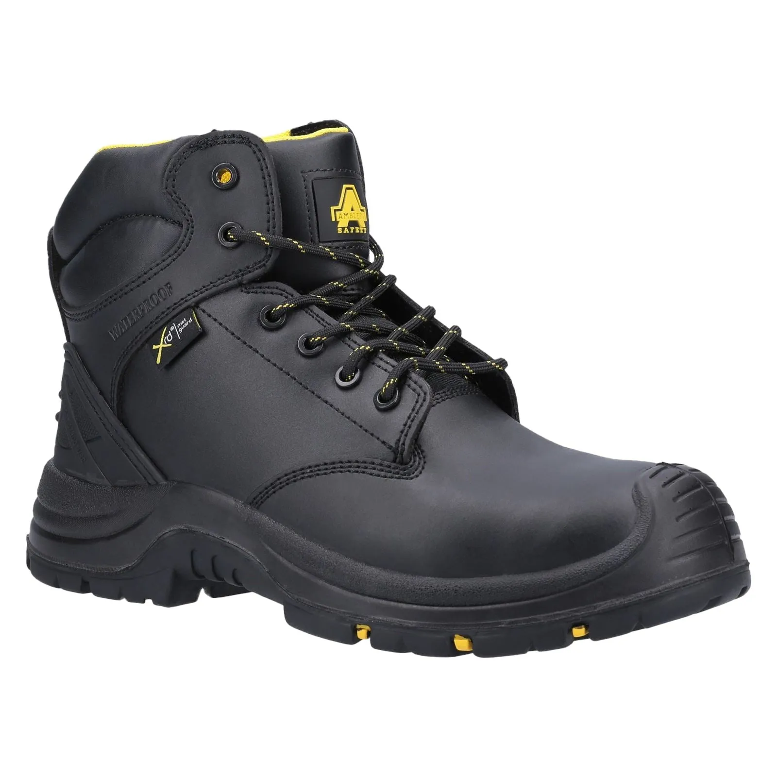 Amblers Safety Unisex AS303C Wrekin Metal Free Metatarsal Waterproof Safety Boot in Black