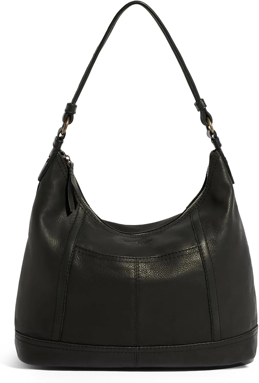 American Leather Hudson Hobo Shoulder Bag, Soft Leather Purse, Handbag With Zippered Compartments & Slip Pockets for Women