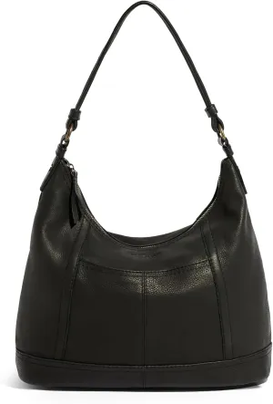 American Leather Hudson Hobo Shoulder Bag, Soft Leather Purse, Handbag With Zippered Compartments & Slip Pockets for Women