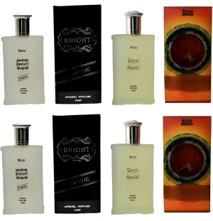 Aone Bright Classic and Royal Sandal Perfumes For Men (Pack of 4 ,100ml Each)