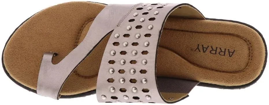 ARRAY Women's Catalina Leather Slip-On Sandal with Studs
