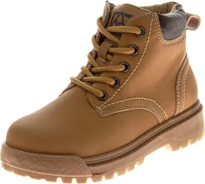 Avalanche Boy's Lace Up Construction Work Boots Outdoor Waterproof Hike Rugged Shoes-Toddler to Big Kid