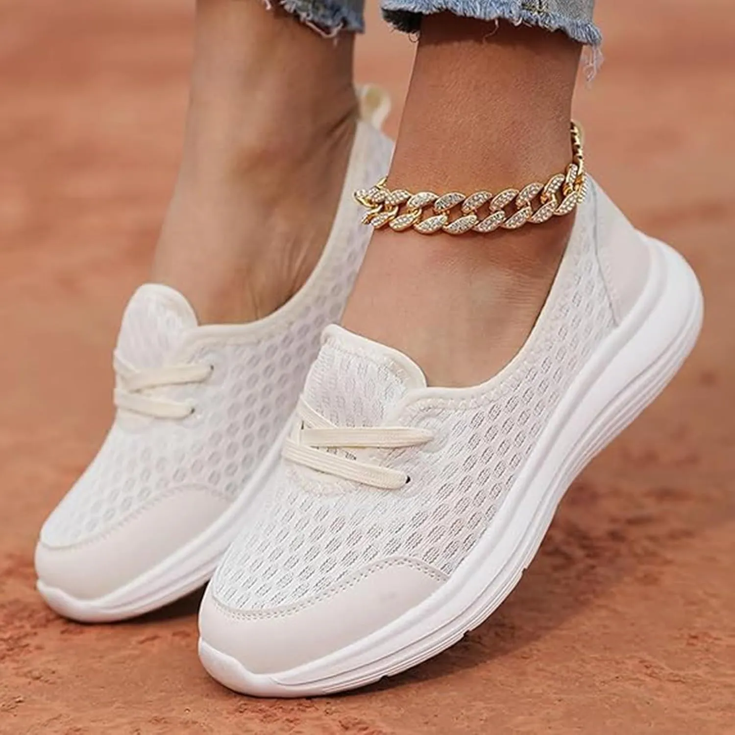 Azdealy Orthopedic Shoes, Azdealy Womens Soft Sole Mesh Comfort Orthopedic Shoes, Lightweight Soft Slip on Arch Support Walking