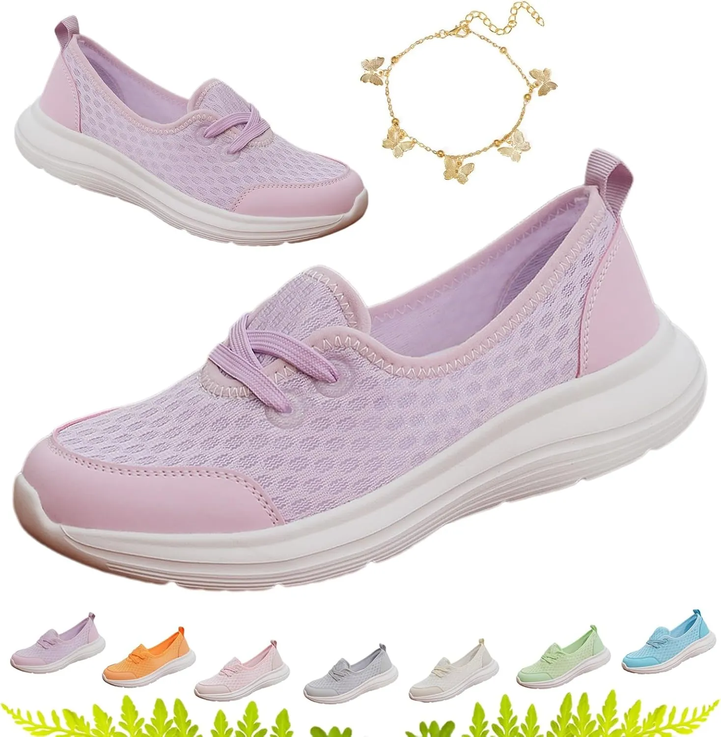 Azdealy Orthopedic Shoes, Azdealy Womens Soft Sole Mesh Comfort Orthopedic Shoes, Lightweight Soft Slip on Arch Support Walking