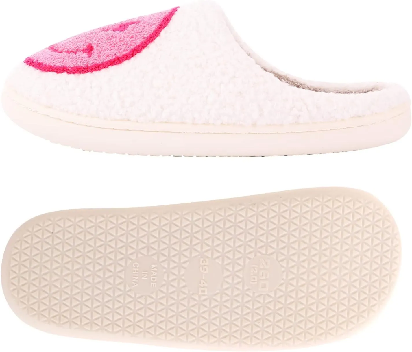 Bad Cute Bunny Slippers for Women Men Soft Fuzzy Slippers Warm Cozy Love Heart Slippers Plush Slip-On House Slippers
