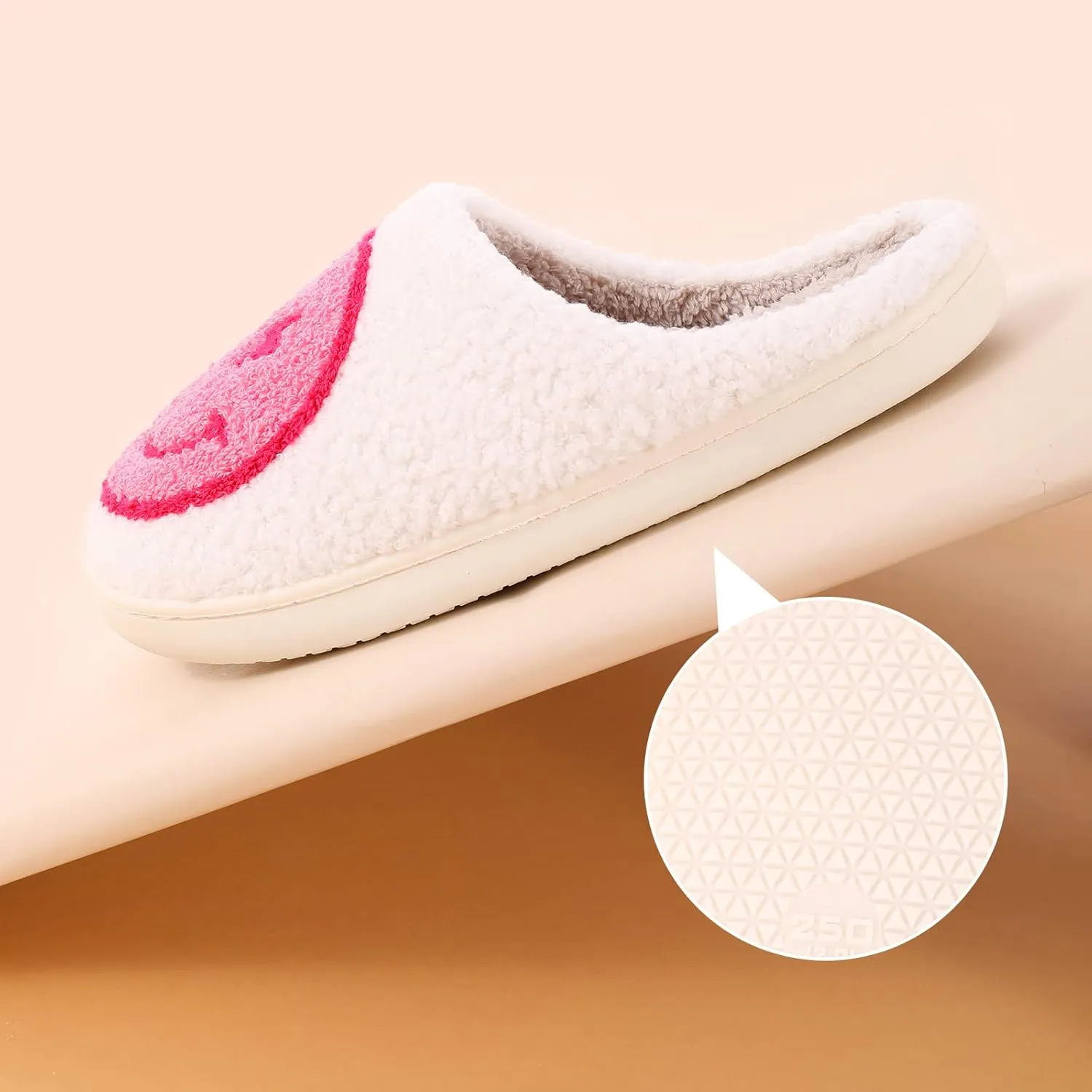Bad Cute Bunny Slippers for Women Men Soft Fuzzy Slippers Warm Cozy Love Heart Slippers Plush Slip-On House Slippers