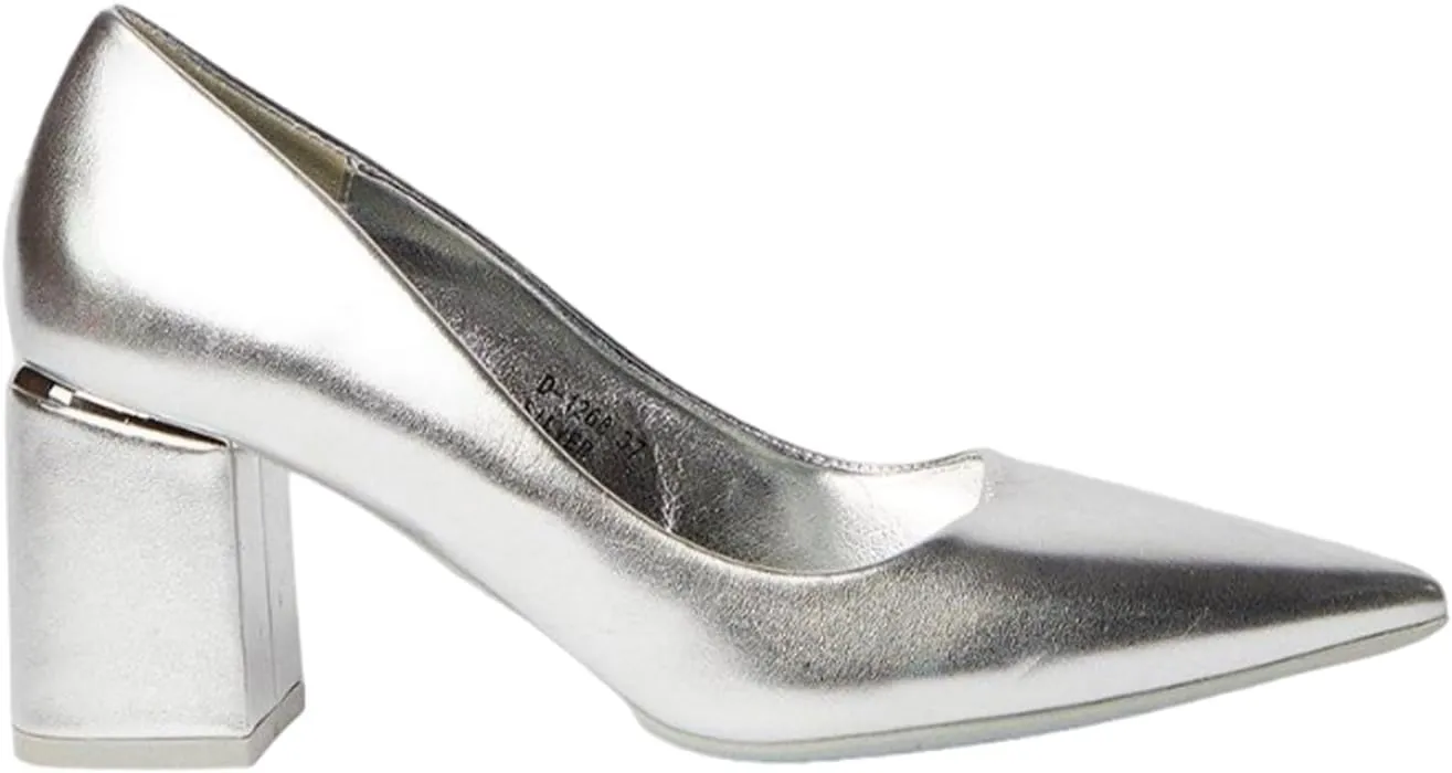 Baden Medium Block Heel Pointed Court Shoes