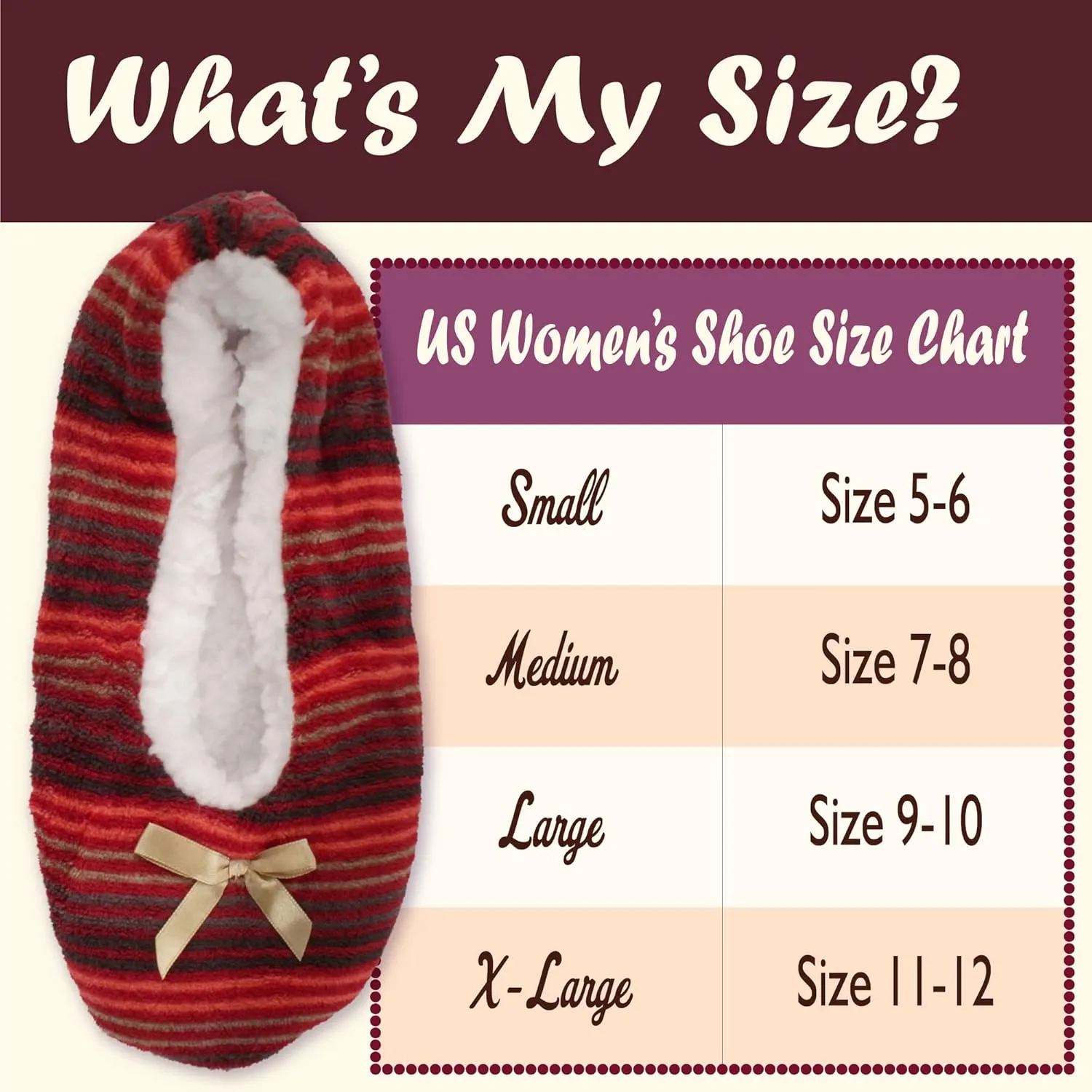 BambooMN Soft Touch Warm Cozy Fuzzy Non-Slip Lined Slip-On Slippers Socks for Adult Women, Indoor Travel House Slippers, 3 Pairs