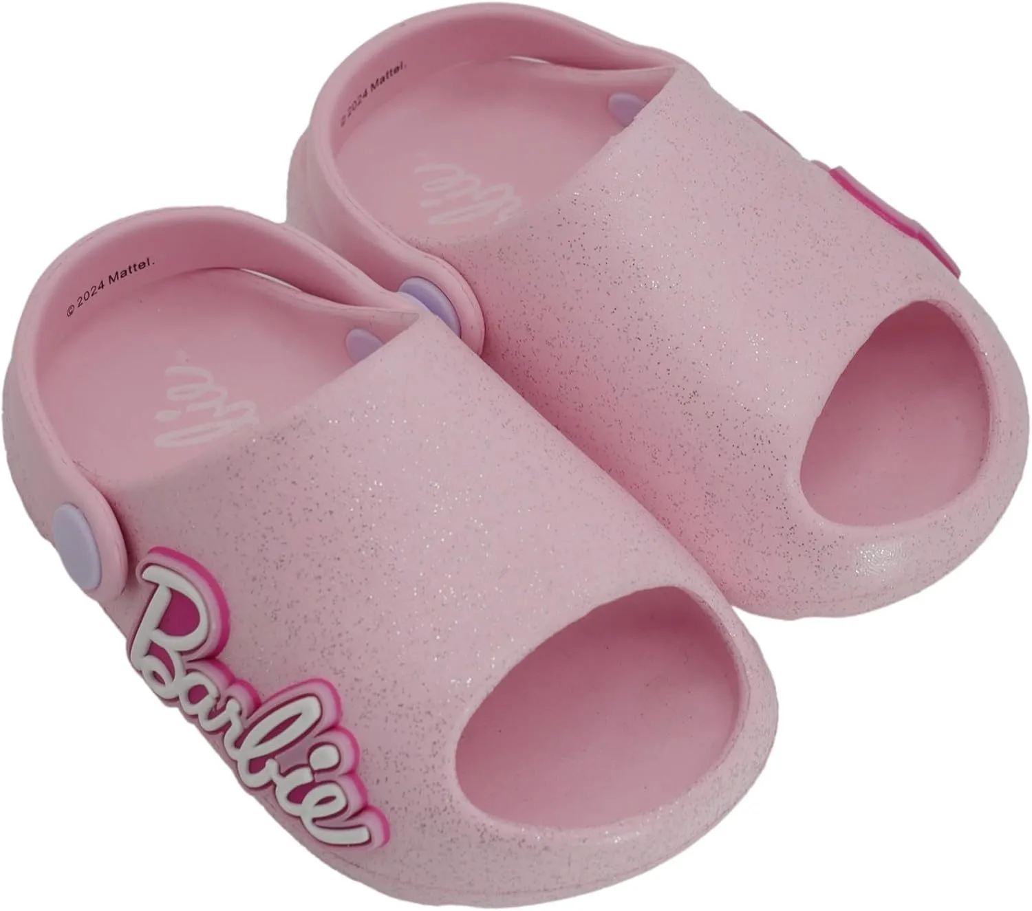Barbie Toddler Girls' Cloud Slides - Cute & Comfy Slip-On Sandals for Summer, Pool, or Beach
