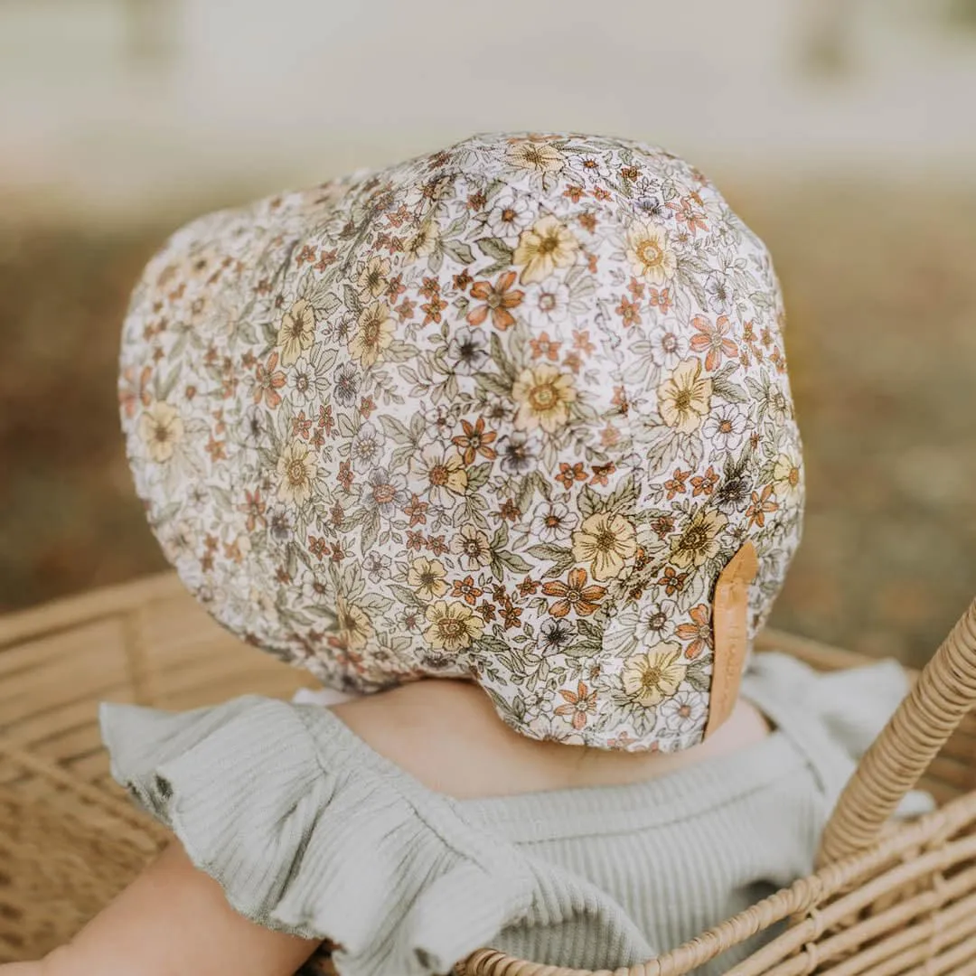 Bedhead Reversible Bonnet Hat- Winnie/Blanc M