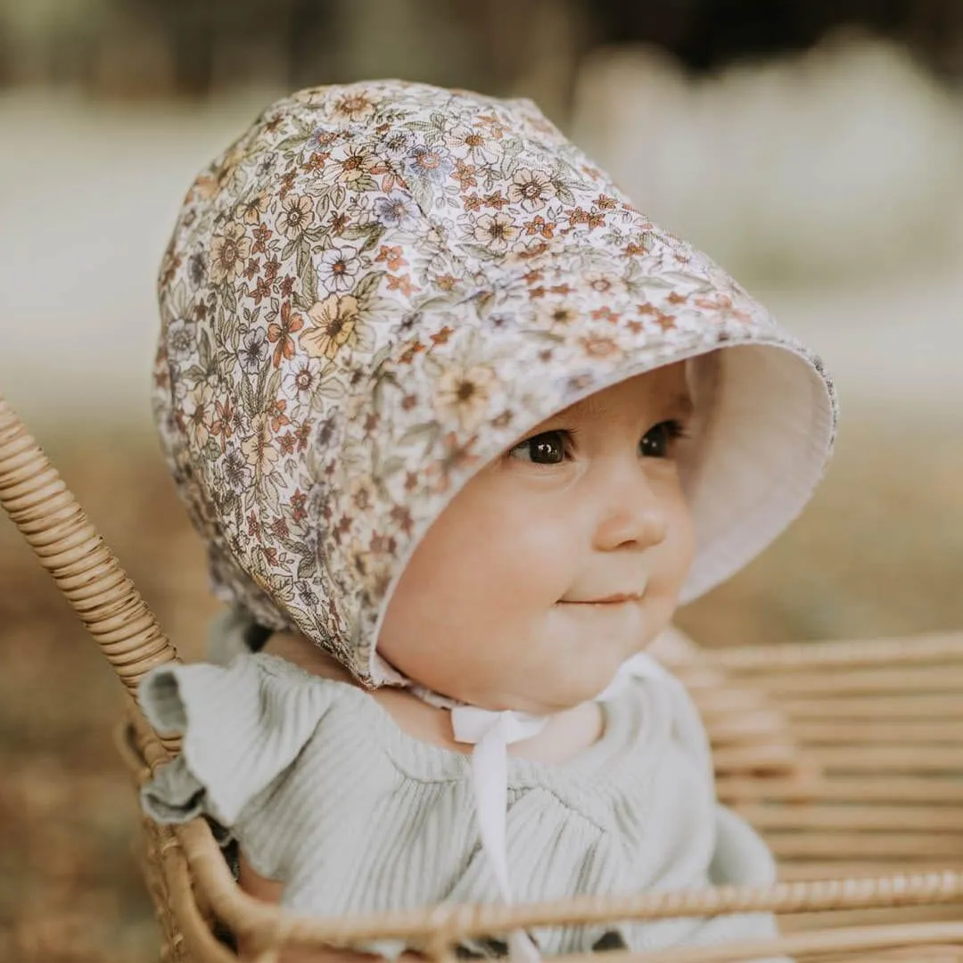 Bedhead Reversible Bonnet Hat- Winnie/Blanc M