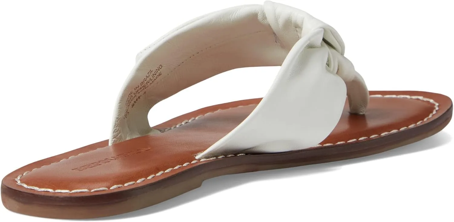 Bernardo Women's White Lillian Leather Flip-Flop Sandal