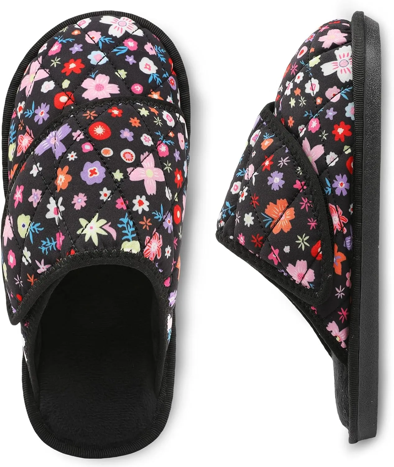 Besroad Womens Slippers Wide Diabetic Shoes Adjustable House Slippers Memory Foam Bedroom Shoes Arthritis Edema Indoor Outdoor