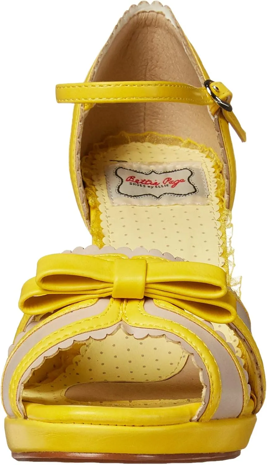 Bettie Page Women's Pinup, Retro, Vintage Heeled Sandal