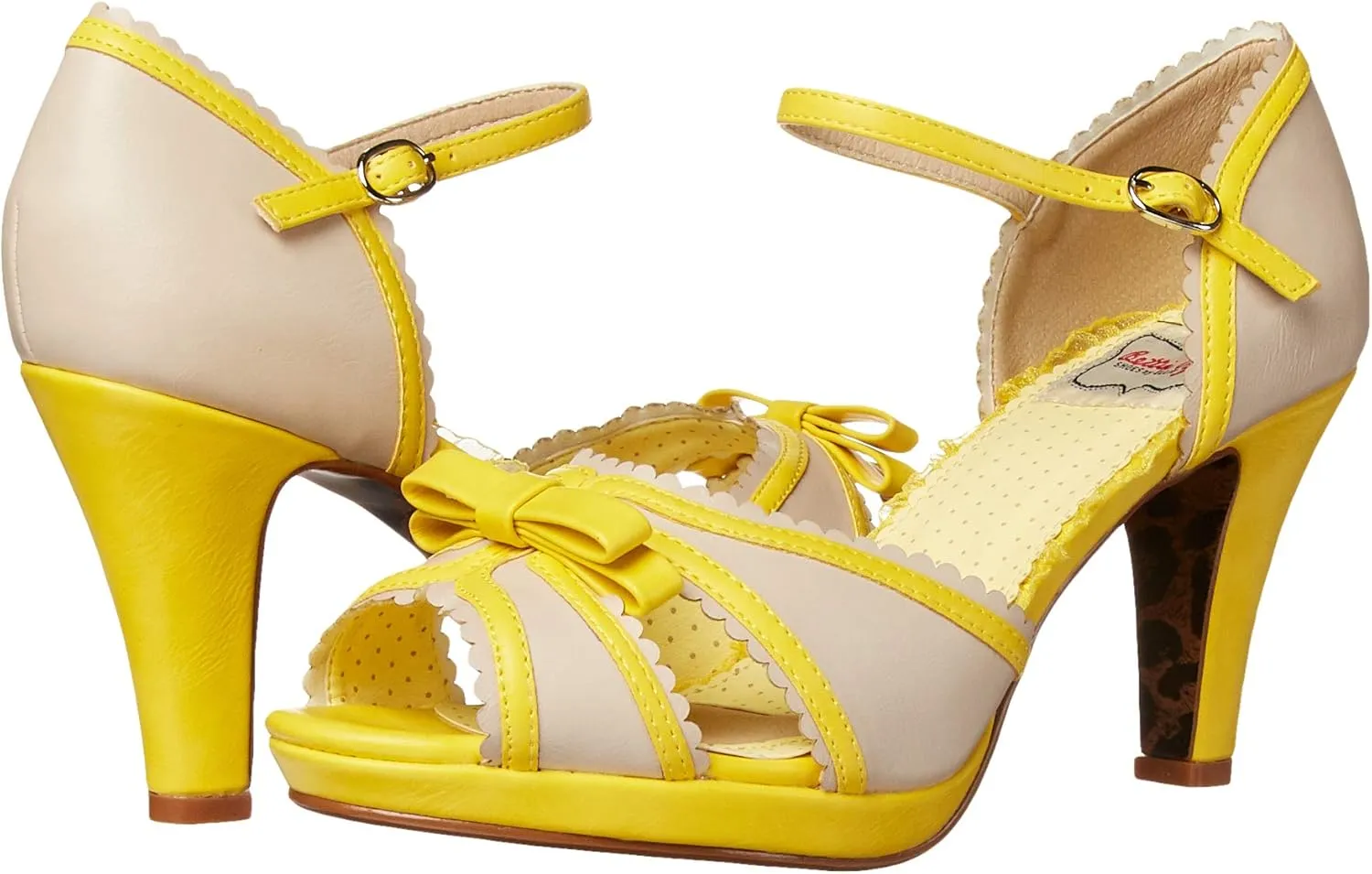 Bettie Page Women's Pinup, Retro, Vintage Heeled Sandal