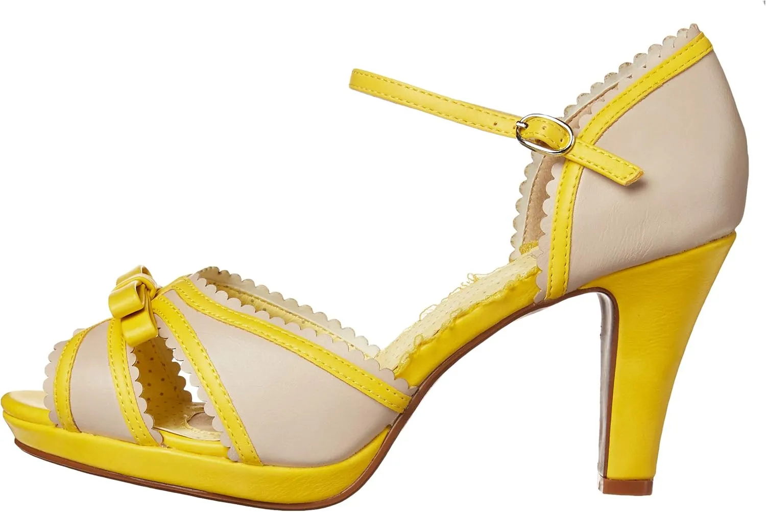 Bettie Page Women's Pinup, Retro, Vintage Heeled Sandal