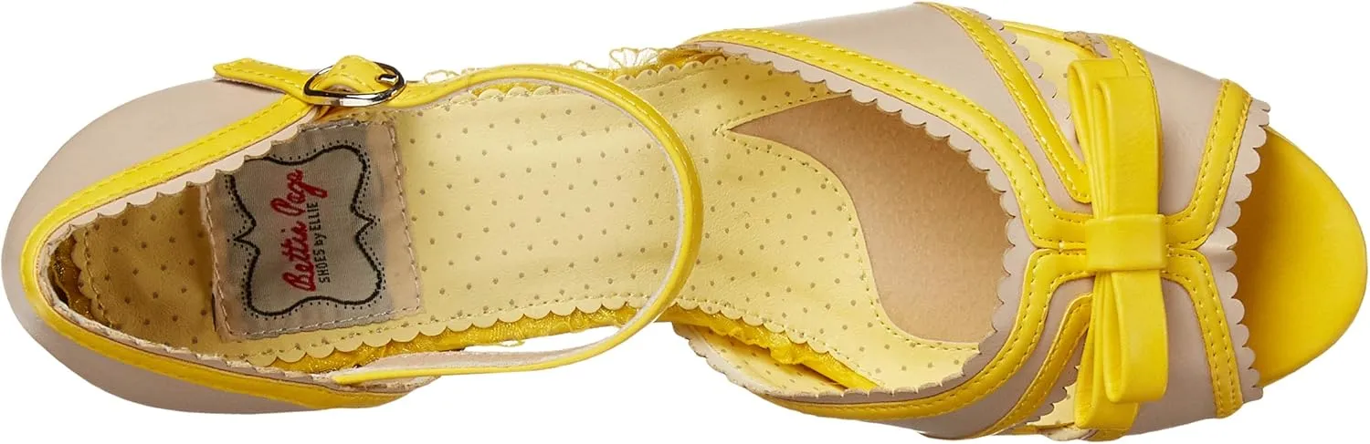 Bettie Page Women's Pinup, Retro, Vintage Heeled Sandal