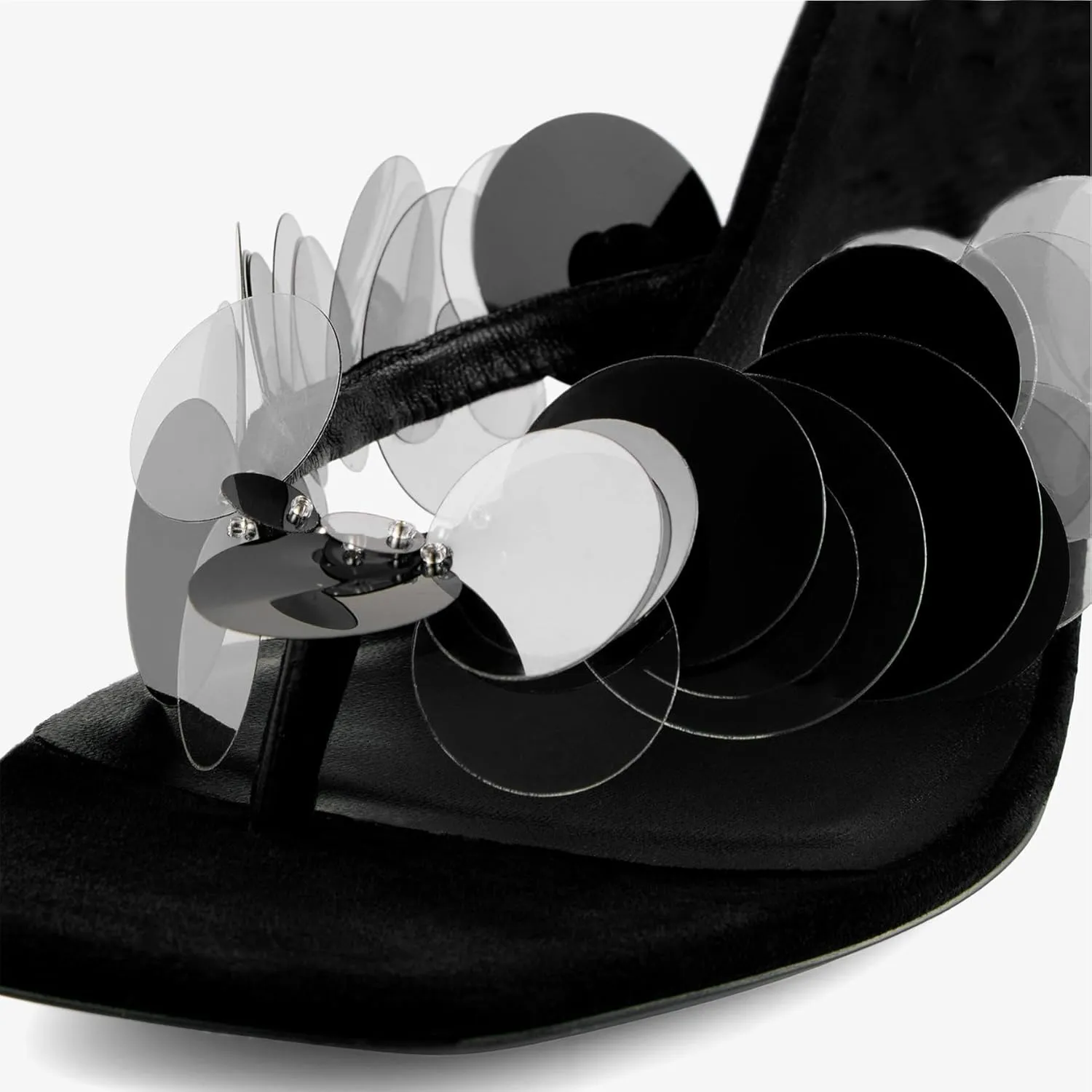 Black Flip Flop Heels Sandals for Women with Plastic Disc Straps Comfortable Slip on Open Toe Kitten Heel Thong Sandal Casual Summer Dressy Shoes.