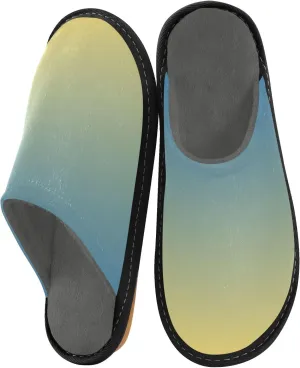 Black Red House Slippers for Women Men Non-Slip Slip On Slippers