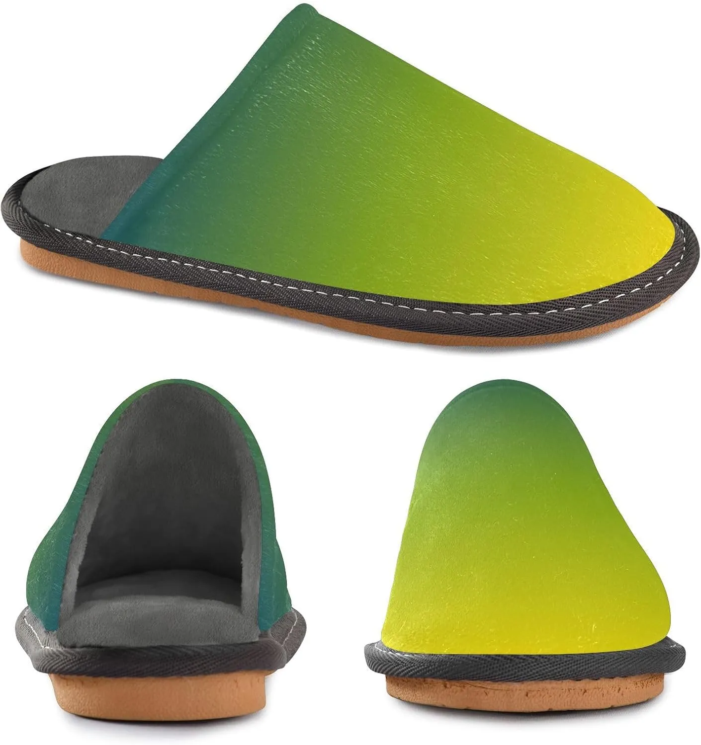 Black Red House Slippers for Women Men Non-Slip Slip On Slippers