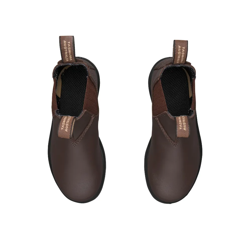 Blundstone Unisex #630 Kids Elastic Side Soft Toe Chelsea Boot, Chestnut Brown