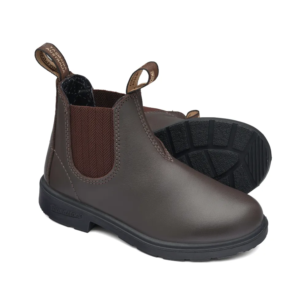 Blundstone Unisex #630 Kids Elastic Side Soft Toe Chelsea Boot, Chestnut Brown
