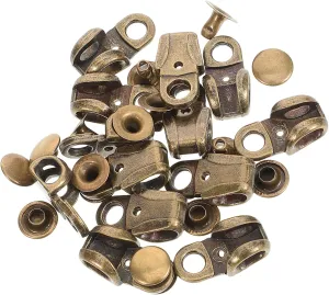 Boot Lace Hooks Locking Clips Shoe Lace Locks Boot Hooks for Repair 20pcs Metal Copper