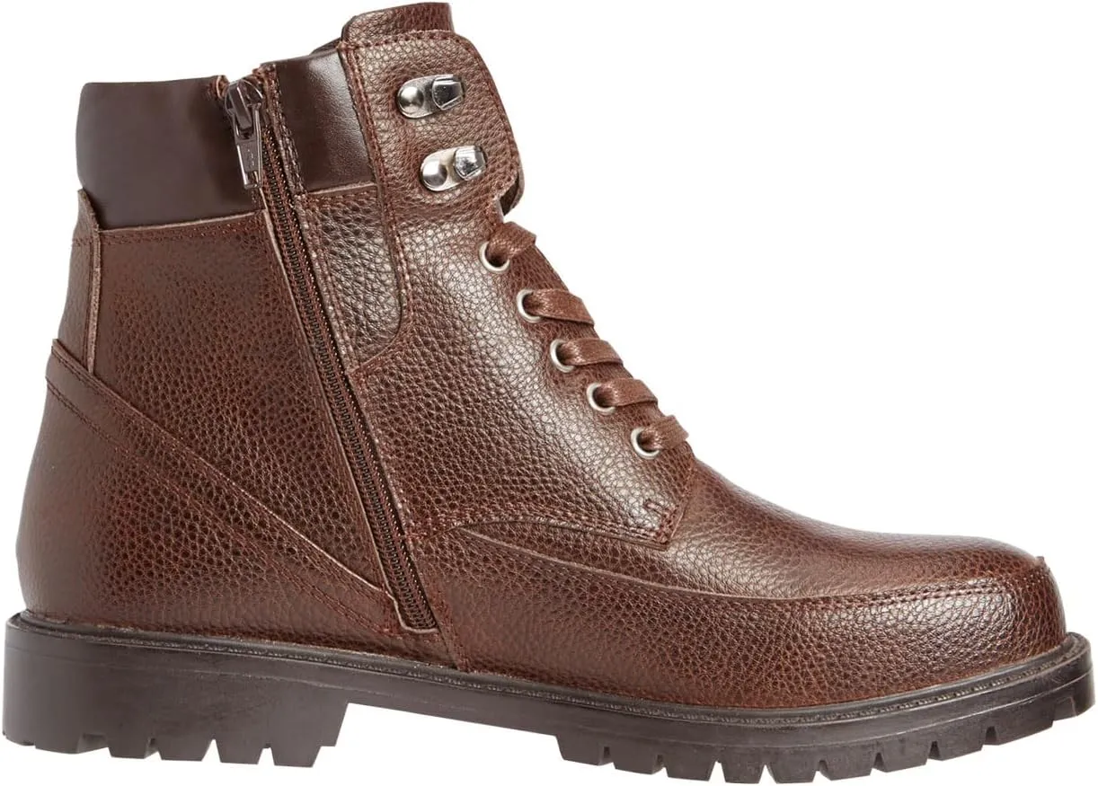 Boulder Creek by Kingsize Men's Wide Width Zip-Up Work Boots