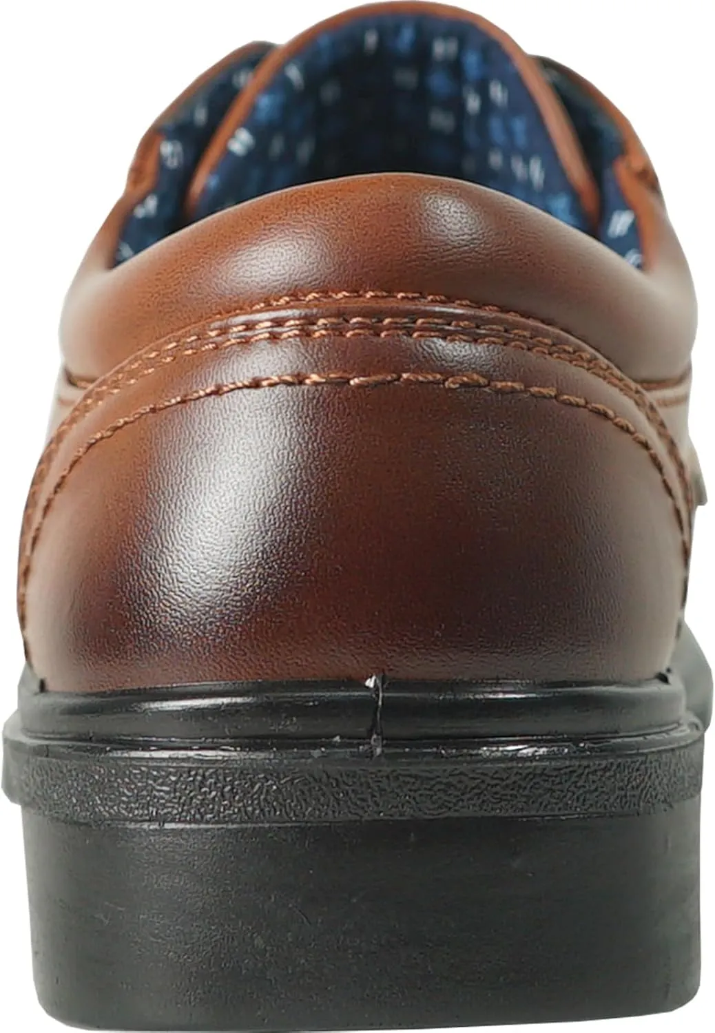 bravo! Boy Classic Slip-on Loafer and Lace-up Oxford William Kid Dress Shoe School Uniform with Removable Insole and Square Toe Black Brown Black Patent