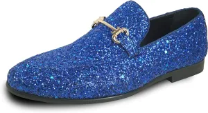 bravo! Men Dress Shoe Prom Slip-on Loafer Lace-up Oxford Cap Toe Metallic Glitter for Wedding Prom Black Blue Green Gold Pink Pewter Purple Silver Red