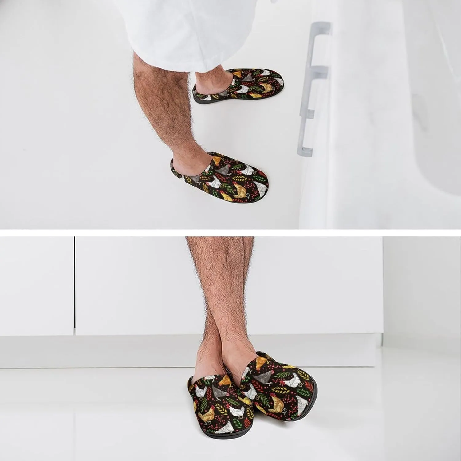 Cactus Clog Slippers For Men Non-Slip Warm House Slippers Women's Cotton Slippers Bedroom Slip-On Shoes Indoor Outdoor