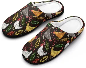 Cactus Clog Slippers For Men Non-Slip Warm House Slippers Women's Cotton Slippers Bedroom Slip-On Shoes Indoor Outdoor