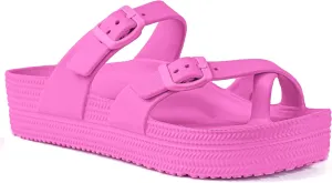 CAMVAVSR Comfortable Sandals for Women Lightweight Slides