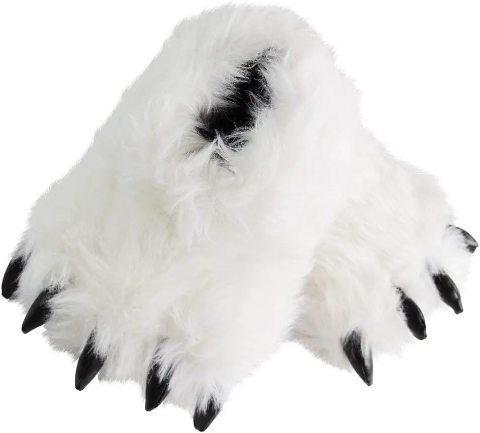 Caramella Bubble Cute Fuzzy Animal Paw Slippers Fluffy Animal Claw Slippers Soft Funny Monster House Shoes for Adults Women for Vacation Birthday