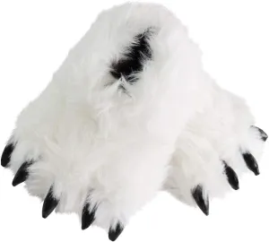 Caramella Bubble Cute Fuzzy Animal Paw Slippers Fluffy Animal Claw Slippers Soft Funny Monster House Shoes for Adults Women for Vacation Birthday