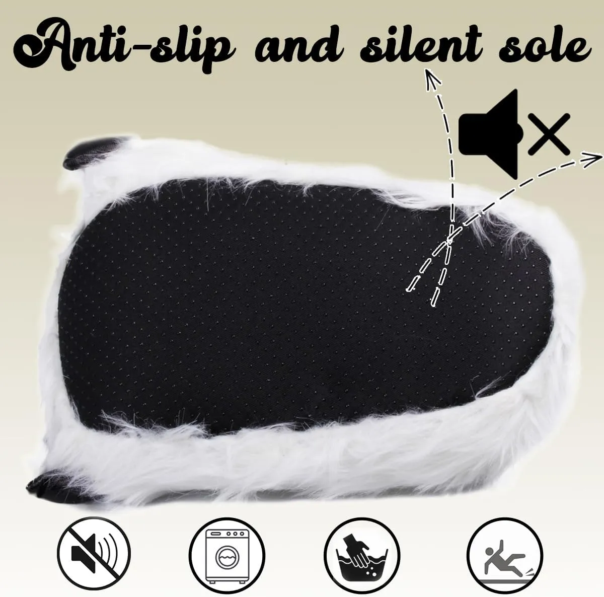 Caramella Bubble Cute Fuzzy Animal Paw Slippers Fluffy Animal Claw Slippers Soft Funny Monster House Shoes for Adults Women for Vacation Birthday