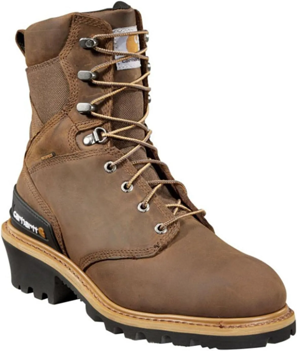 Carhartt Men's 8-inch Waterproof Composite Toe Leather Logger Boot Cml8360