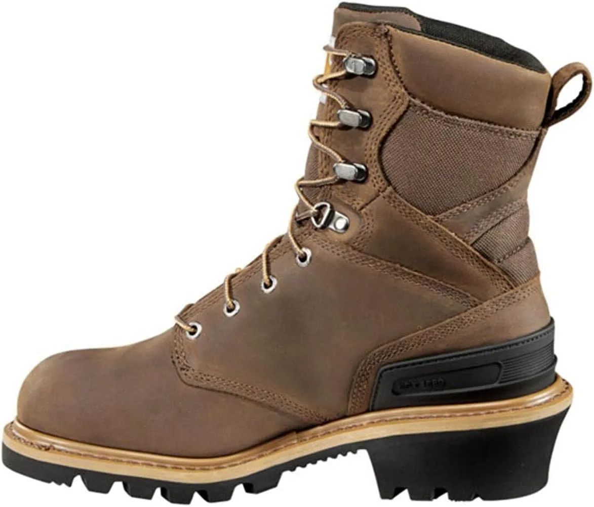 Carhartt Men's 8-inch Waterproof Composite Toe Leather Logger Boot Cml8360