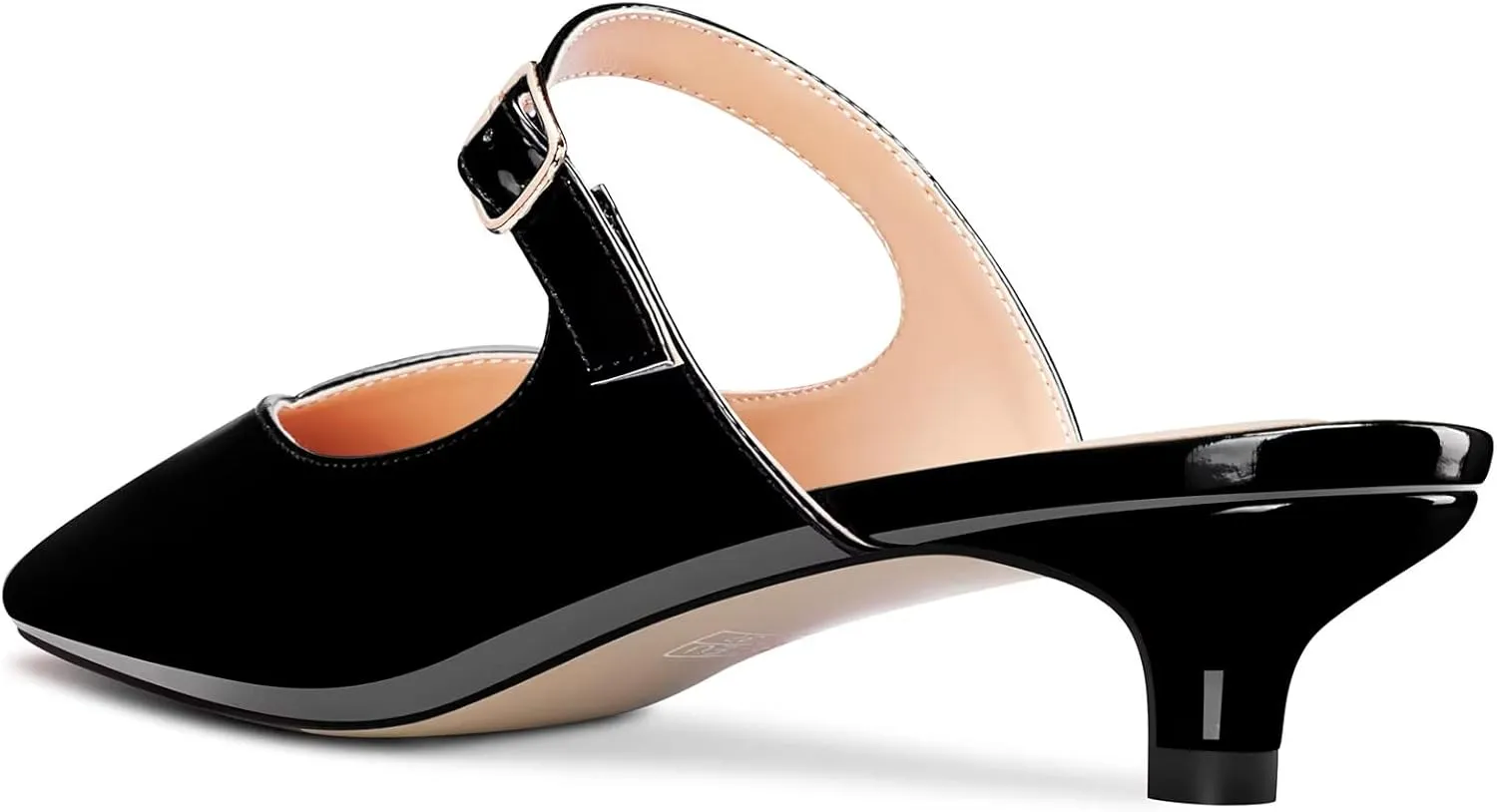 Castamere Women Low Kitten Heel Square Toe Slip-on Pumps Wedding Dress 1.2 Inches Heels