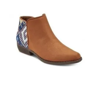 Cat & Jack Lillianna Aztec Print Detail Ankle Boots Cognac 13