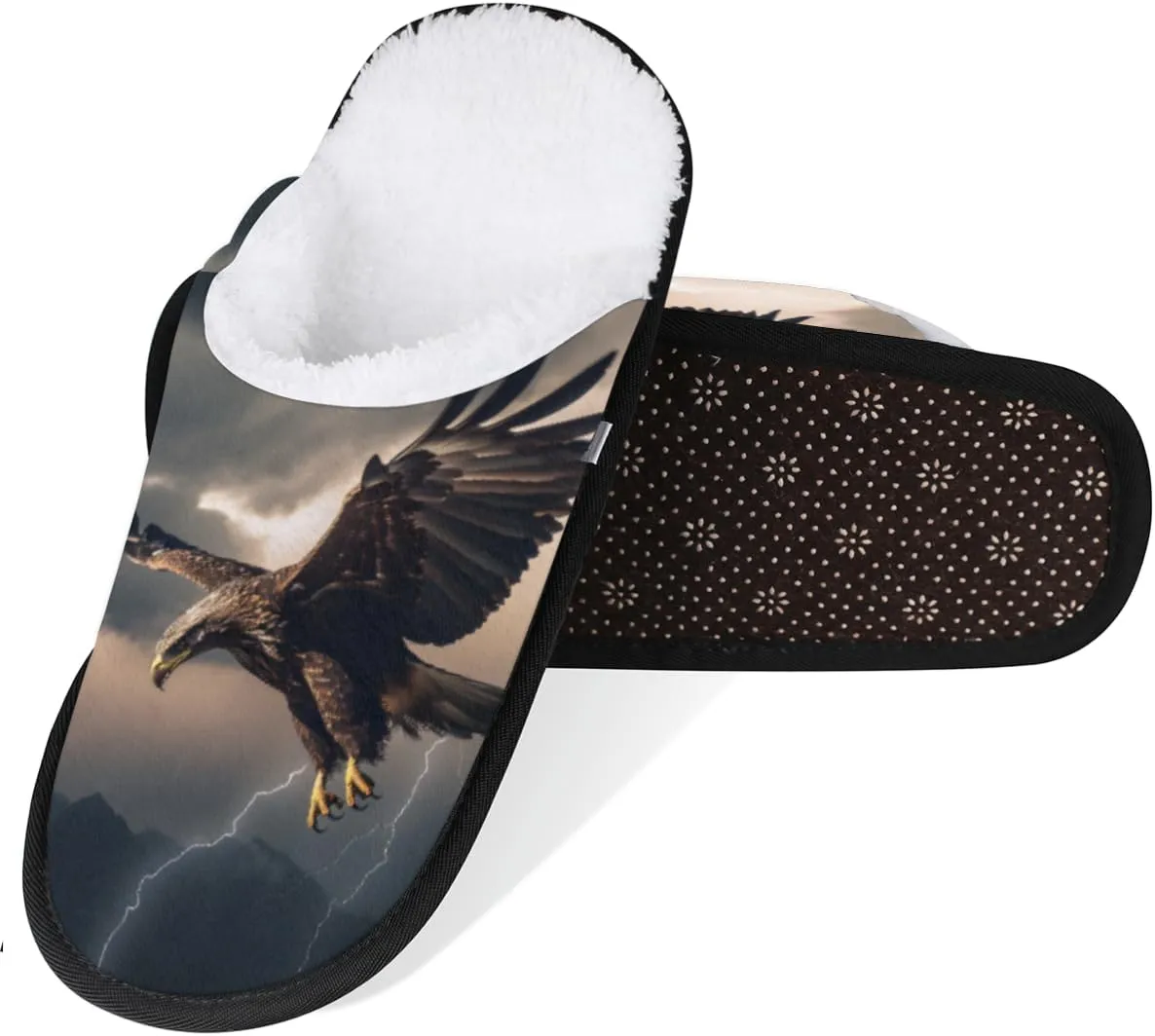 Cat Women's Indoor Bedroom Slippers Soft Fuzzy Slip On House Slippers for Winter Bedroom Outdoor