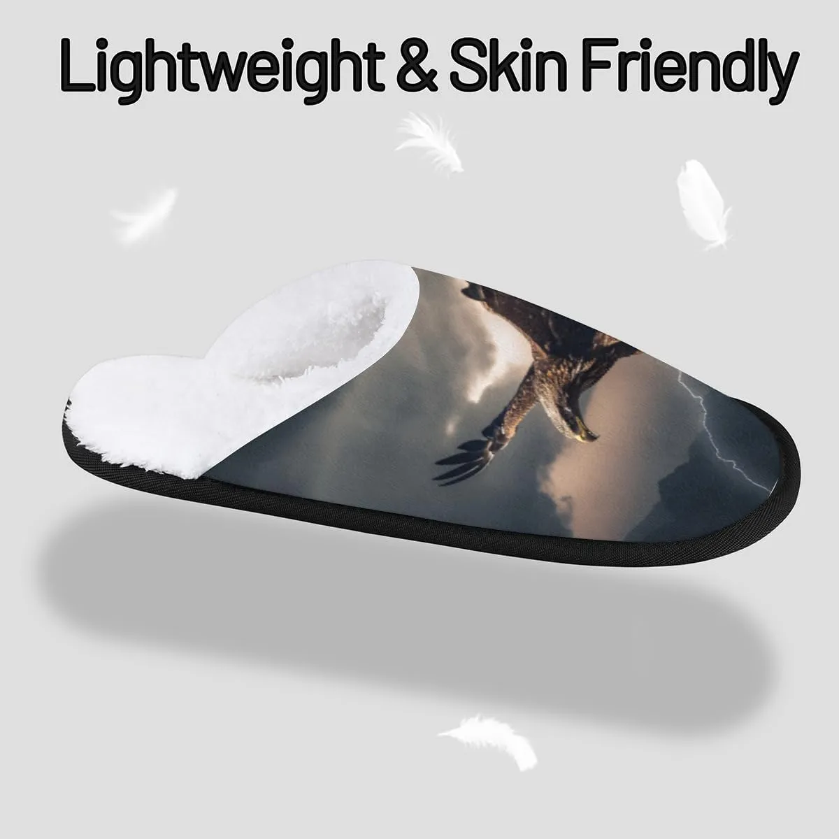 Cat Women's Indoor Bedroom Slippers Soft Fuzzy Slip On House Slippers for Winter Bedroom Outdoor